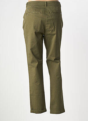Pantalon droit stretch taille normale vert ELORA femme