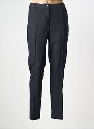 Pantalon slim tissage popeline taille normale bleu ELORA femme
