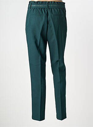 Pantalon slim tissage popeline taille normale vert ELORA femme