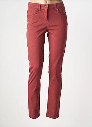 Jeans coupe slim stretch taille normale rouge ELORA femme