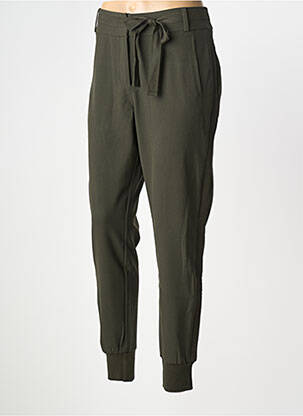Pantalon slim stretch taille normale vert ELORA femme