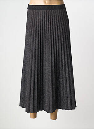 Jupe longue coupe droite noir ELORA femme
