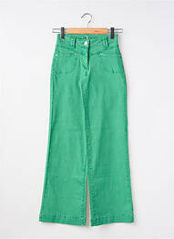 Jeans coupe large stretch taille normale vert ELORA femme