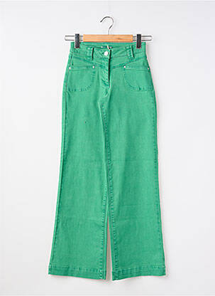 Jeans coupe large stretch taille normale vert ELORA femme