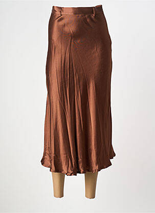 Jupe longue marron ELORA femme