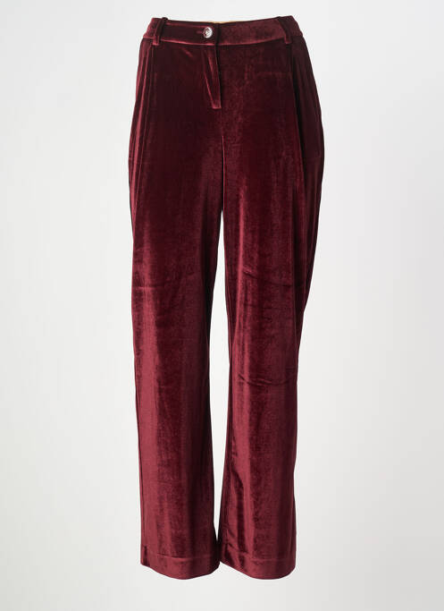 Pantalon droit stretch taille normale rouge ELORA femme