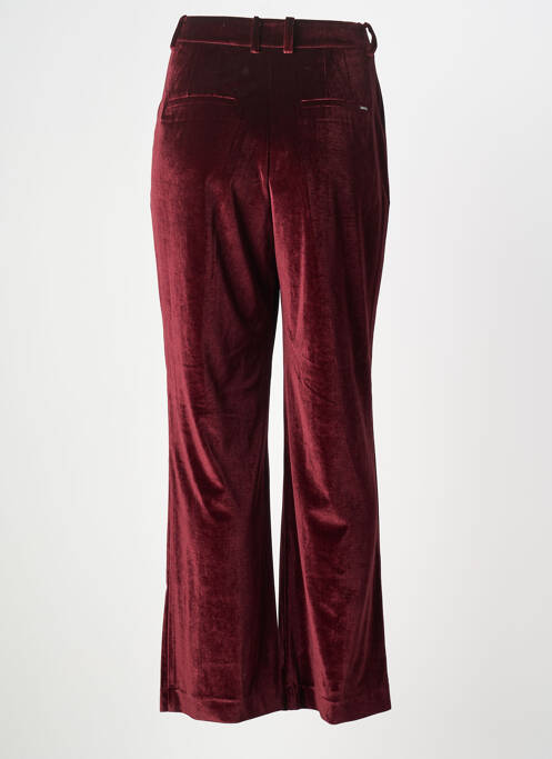Pantalon droit stretch taille normale rouge ELORA femme