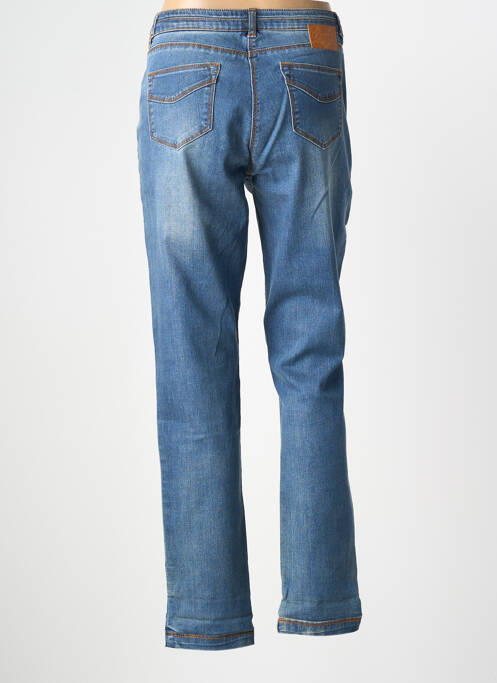 Jeans coupe droite stretch taille normale bleu ELORA femme