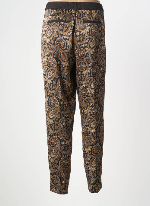 Pantalon droit tissage popeline taille normale noir ELORA femme