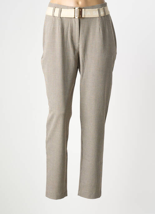 Pantalon slim stretch taille normale beige ELORA femme