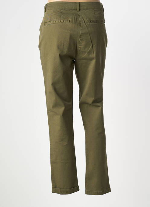 Pantalon droit stretch taille normale vert ELORA femme