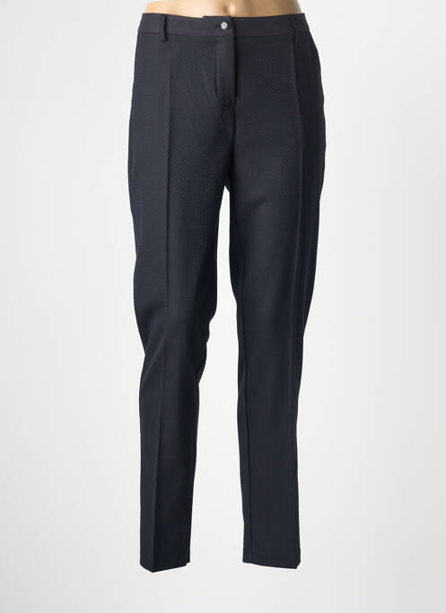Pantalon slim tissage popeline taille normale bleu ELORA femme