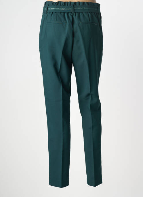 Pantalon slim tissage popeline taille normale vert ELORA femme