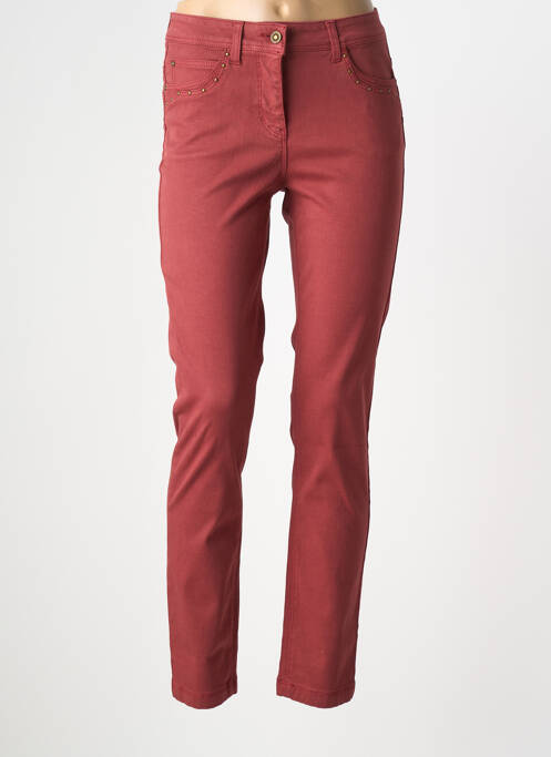 Jeans coupe slim stretch taille normale rouge ELORA femme