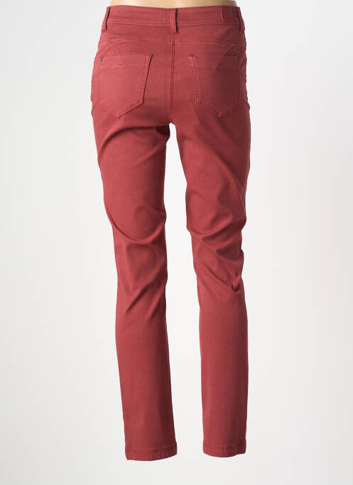Jeans coupe slim stretch taille normale rouge ELORA femme