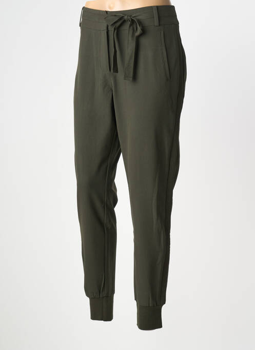 Pantalon slim stretch taille normale vert ELORA femme