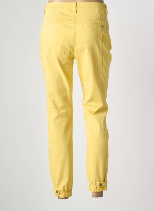Pantalon 7/8 stretch taille normale jaune ELORA femme