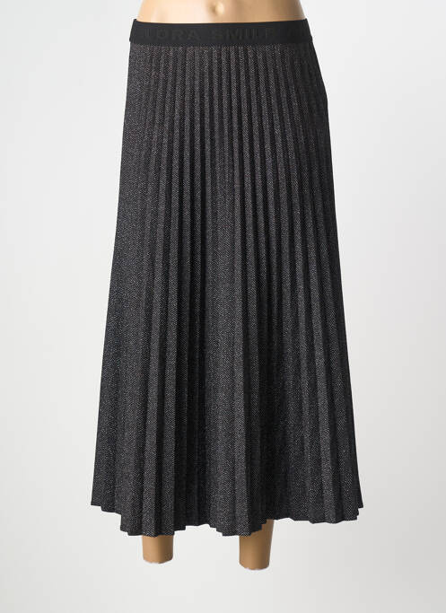 Jupe longue coupe droite noir ELORA femme