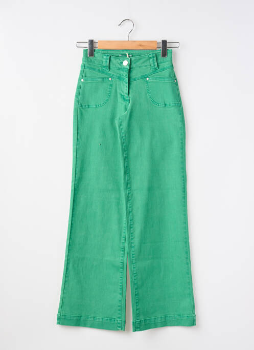 Jeans coupe large stretch taille normale vert ELORA femme