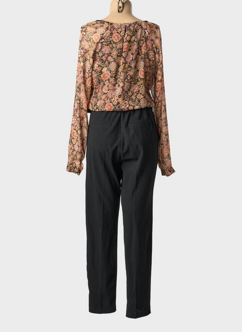 Combi-pantalon tissage crêpe manches longues noir ELORA femme