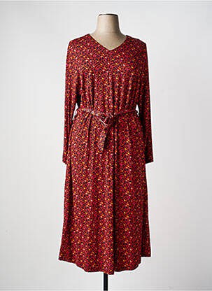 Robe longue manches longues manches longues rouge AGATHE & LOUISE femme