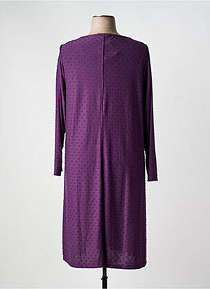 Robe mi-longue manches longues manches longues violet G!OZE femme