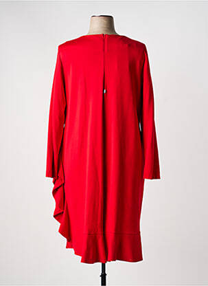 Robe mi-longue manches longues manches longues rouge MAT. femme