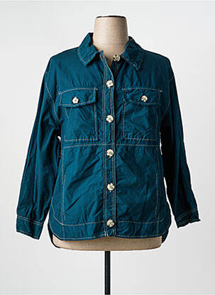 Veste casual col chemisier bleu AN II VITO femme