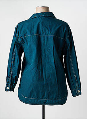 Veste casual col chemisier bleu AN II VITO femme