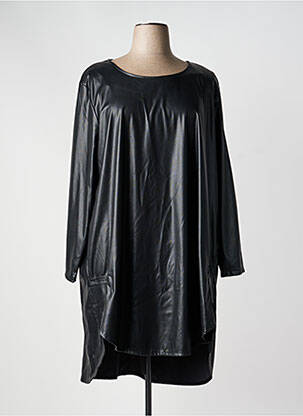 Robe mi-longue manches longues manches longues noir G!OZE femme