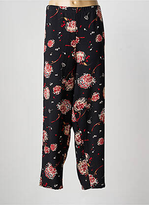 Pantalon droit tissage crêpe taille normale noir G!OZE femme