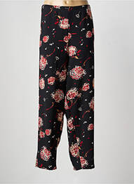 Pantalon droit tissage crêpe taille normale noir G!OZE femme