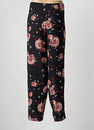Pantalon droit tissage crêpe taille normale noir G!OZE femme