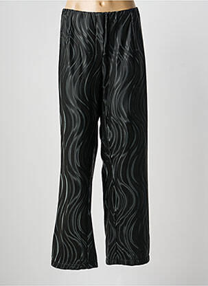 Pantalon droit stretch taille normale noir POISSONS BLANCS femme