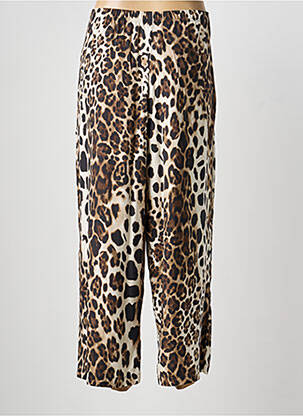 Pantalon droit taille élastique taille normale marron G!OZE femme