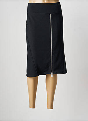 Jupe mi-longue coupe droite noir MELLEM femme
