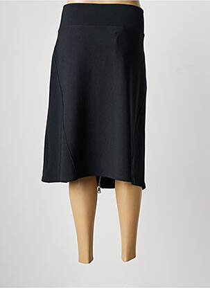 Jupe mi-longue stretch noir MELLEM femme