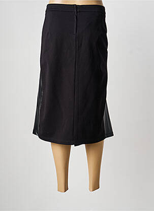 Jupe mi-longue stretch noir MAT. femme