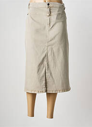 Jupe mi-longue stretch beige YESTA femme