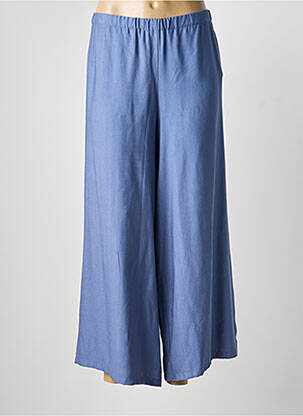 Pantalon large bleu POISSONS BLANCS femme
