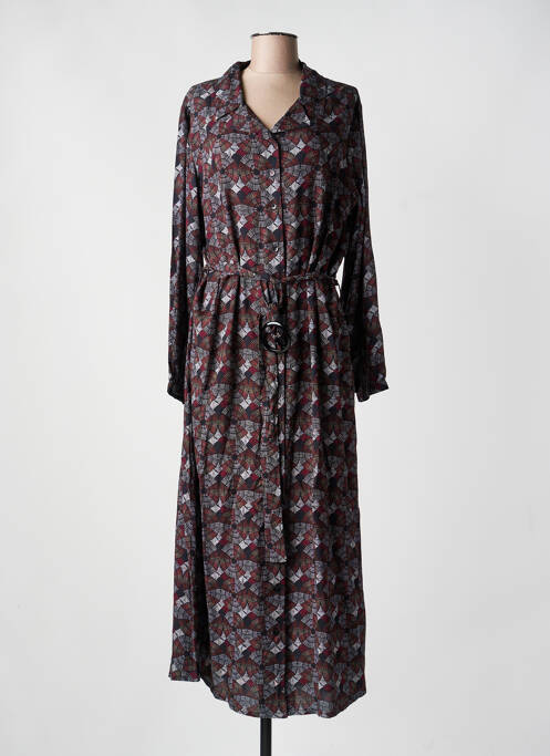 Robe longue manches longues manches longues noir AGATHE & LOUISE femme