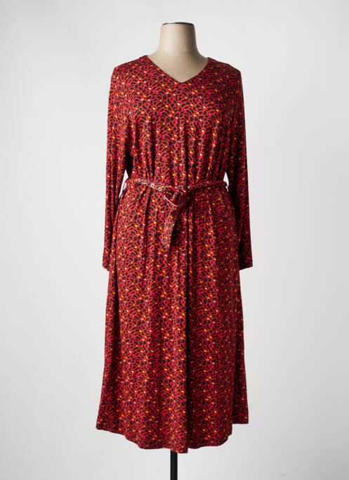 Robe longue manches longues manches longues rouge AGATHE & LOUISE femme