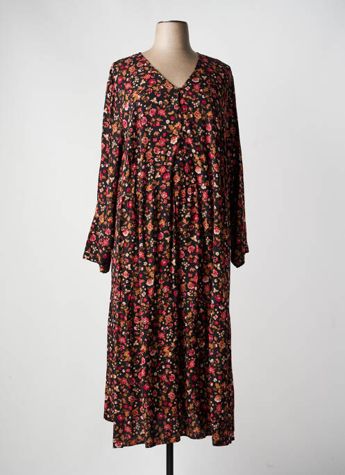 Robe longue manches longues manches longues noir CISO femme