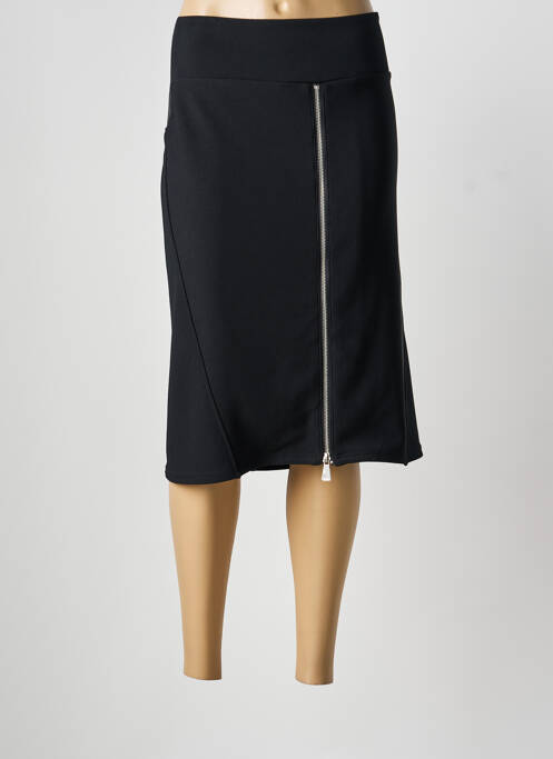 Jupe mi-longue coupe droite noir MELLEM femme
