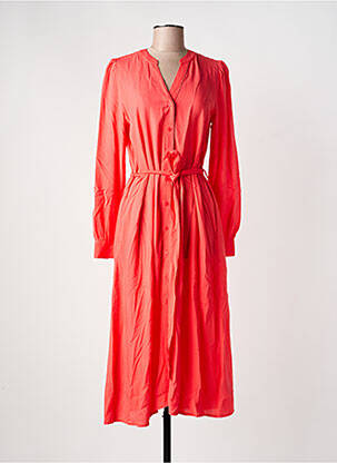 Robe longue manches longues manches longues rouge B.YOUNG femme