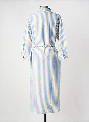 Robe longue manches longues manches longues bleu INSPIRATION STUDIO femme