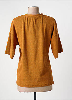 T-shirt stretch manches courtes marron ANDY & LUCY femme