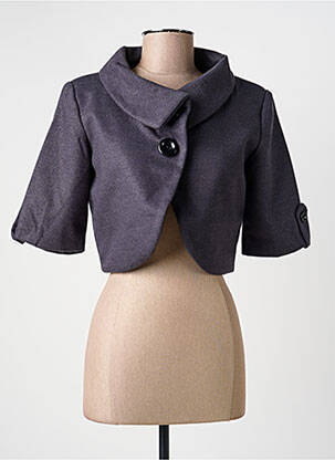 Veste casual col tailleur bleu CHERRY BLOOM femme