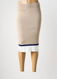 Jupe mi-longue taille normale beige B.YOUNG femme