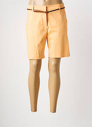 Bermuda tissage popeline taille normale orange B.YOUNG femme